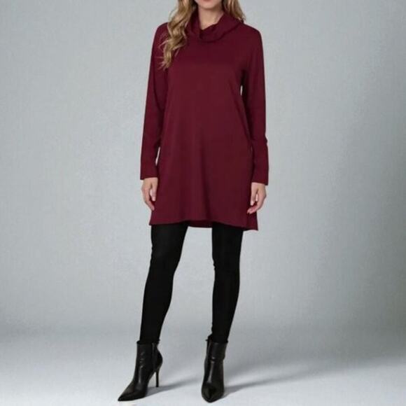 Caslon Cowl Neck Tunic Top Wine S NWOT - Picture 1 of 9
